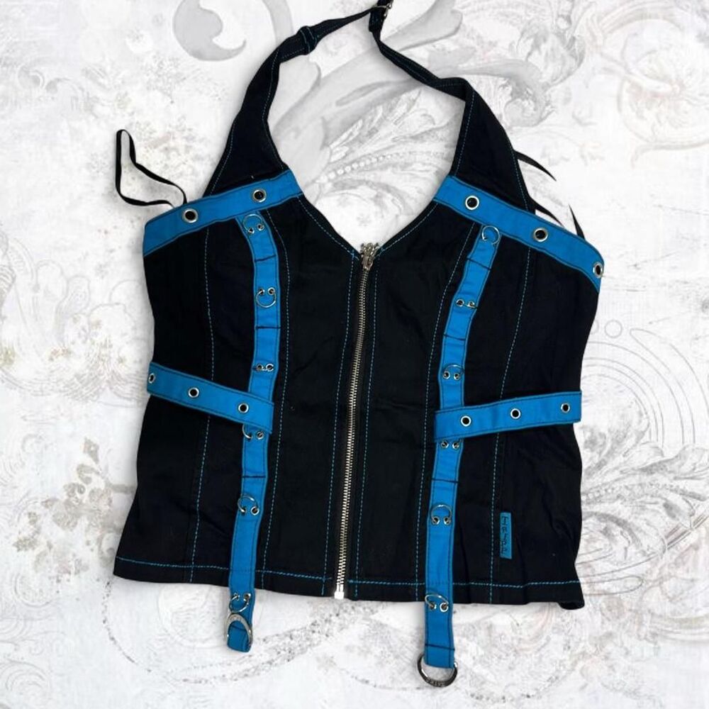 Tripp-nyc Women's Black and Blue Corset